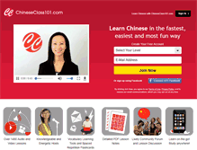 Tablet Screenshot of chineseclass101.com